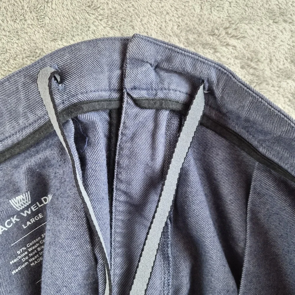Mack Weldon Jogger Mens Pants Large Blue Stretch Elastic Waist Hem Drawstring